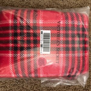Victoria's Secret Red and Black Plaid Throw
